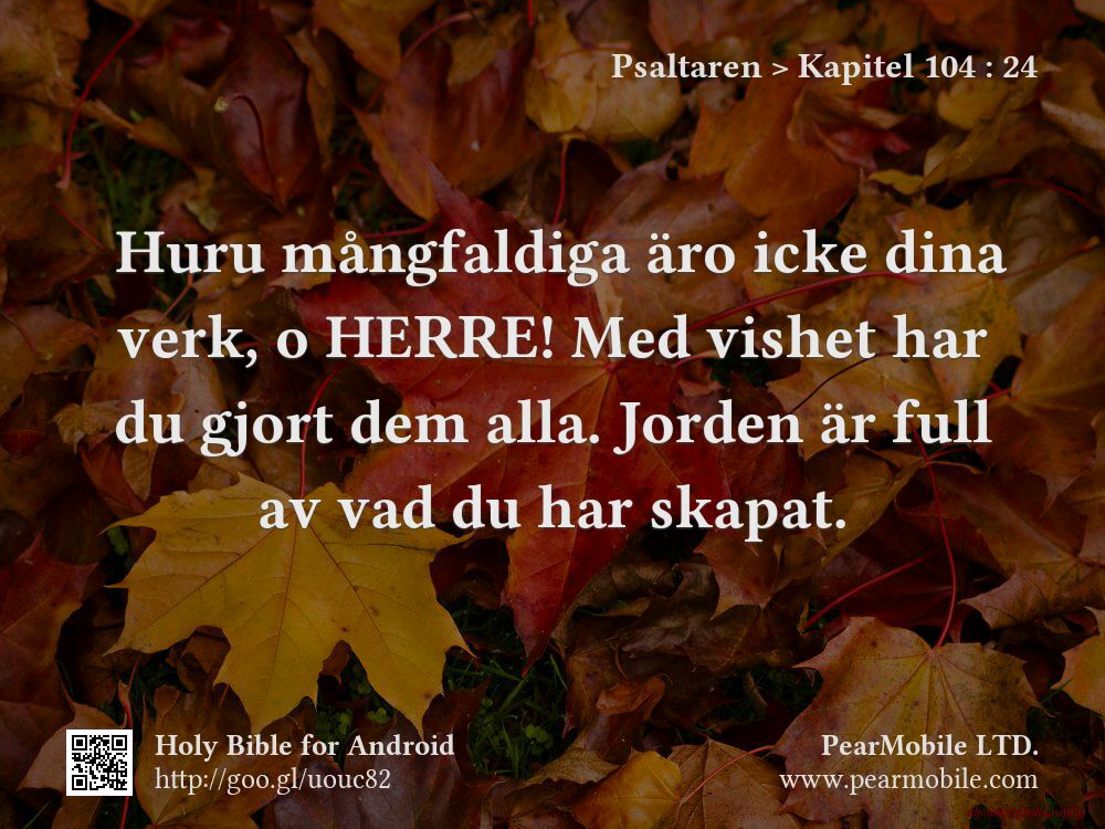 Psaltaren, Kapitel 104:24